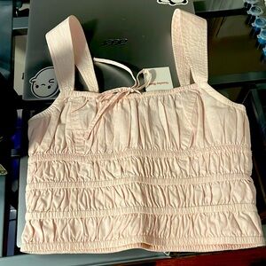 Wilfred Poplin Top Shy Pink Size XS